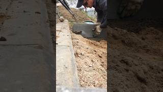 Sloping KERB 📐 pavement construction pavers builder pavercontractor diy paverblocks garden [upl. by Catton]