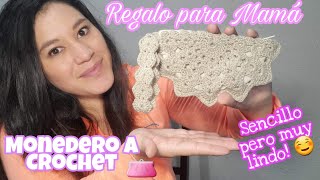 Monedero a crochet perfecto regalo para mama Para dia de las madres tutorial paso a paso [upl. by Middleton]