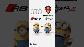 Audi RS7 vs Koenigsegg Agera minions styletiktok asmr money car fyp status audi funny trend [upl. by Ardyce961]