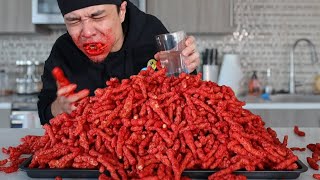 10000 Calorie FLAMIN HOT CHEETOS Challenge [upl. by Enylcaj]