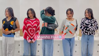 Meesho Stylish sweaters amp sweatshirts haul  Winter fashion❄️  Fall outfits🍂 meeshohaul trending [upl. by Marge]