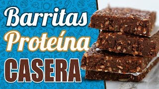 BARRITAS DE PROTEÍNAS CASERA SIN HORNO  Receta barritas de avena proteicas [upl. by Banwell]