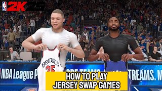 How to play Jersey Swap Games in NBA 2k25 Tutorial [upl. by Blithe123]