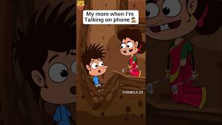 Spy Mummy🤣 funmoji2d comedy mom comedy cartoon love lover shortvideos shorts animation [upl. by Lledualc]