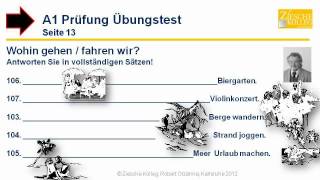 A1 Prüfung Zertifikat DaF Übungstest S 13 [upl. by Nednal80]