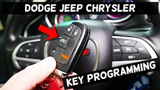 HOW TO PROGRAM A KEY ON DODGE JEEP CHRYSLER RAM CHARGER DURANGO WRANGLER 300 CHEROKEE COMPASS [upl. by Innos]