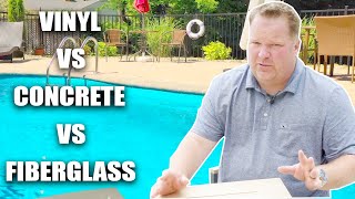 Vinyl Vs Concrete Vs Fiberglass Pools  Albert Group Pools amp Patios [upl. by Beeson]