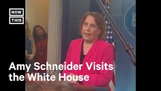 Jeopardy Champ Amy Schneider Visits White House on Trans Day of Visibility Shorts [upl. by Demmahum]