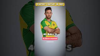 Fastest century in odi👽 by balls  shorts cricket shortsfeed cricketshorts showfeed [upl. by Ennagroeg]