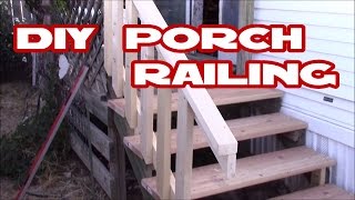 How to make deck  porch railing easy with just 2x4s DIY Home Depot materials [upl. by Hnoj]