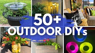 Absolute TOP 50  Best Outdoor amp Patio DIYs amp Hacks On a Budget [upl. by Secnarfyram]