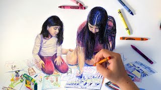 drawing realistically with CRAYONS [upl. by Mikol953]