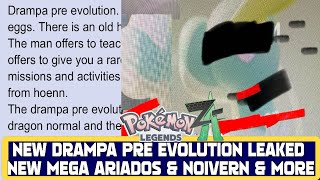 NEW DRAMPA PRE EVOLUTION LEAKED NEW MEGA ARIADOS amp NOIVERN amp MORE LEAKED  Pokemon Rumour [upl. by Ulrica]