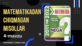 Matematikadan chiqmagan misollar 4mavzu [upl. by Tenaj]