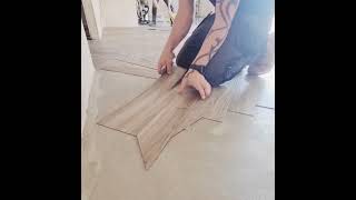 Making g a Herringbone scribing template how to install Herringbone diy floor herringbone howto [upl. by Bard]