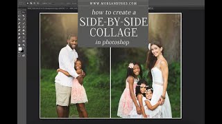 How to create a sidebyside collage in Photoshop CC [upl. by Dee Dee]