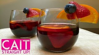 Red Sangria Recipe  How To Make Sangria  Cait Straight Up [upl. by Trelu364]