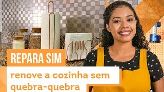 Como mudar a cozinha com pastilhas autoadesivas  dica da Paloma Cipriano  CASA DE VERDADE [upl. by Nai]