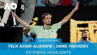 Felix AugerAliassime v Daniil Medvedev Extended Highlights QF  Australian Open 2022 [upl. by Lexa]