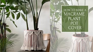 How To Make A Macrame PlanterPot Cover with Stand  EASY Macrame Tutorial [upl. by Schiffman]