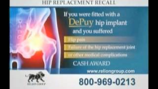 DEPUY HIP REPLACMENT TV AD Class Action Lawsuit [upl. by Liana]