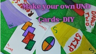 UNO Cards DIYHomemade UNO Cardsyoutubevideoplaycards [upl. by Obeng]