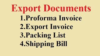 export documentation and procedure [upl. by Sanez425]