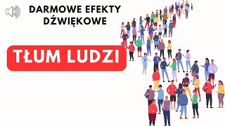 Odgłos tłumu  gwar ludzi  hałas ludzi dźwięki [upl. by Anaeli]