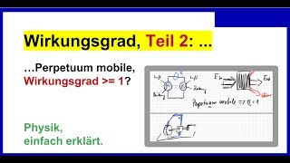 Wirkungsgrad berechnen Teil 2 Perpetuum mobile Wirkungsgrad mindestens 1  Physik [upl. by Lali]