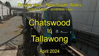 Drivers view NSW Chatswood to Tallawong Apr 2024 [upl. by Marylynne]