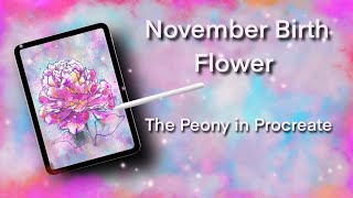 November Birth Flower  Peony  FREE download [upl. by Dame]