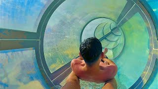 Super Fast Bowl Water Slide at Stella Palace Crete Greece [upl. by Kalie626]