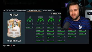 Auzio Reacts to NEW 92 Koeman SBC [upl. by Llennyl]