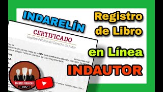 Registro de libro en línea INDAUTOR 📚 INDARELÍN 📜 PASO A PASO [upl. by Eisset]