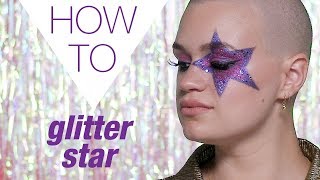 HOW TO  Glitter Star  Christmas Makeup  Heather Moorhouse  Superdrug [upl. by Galina]