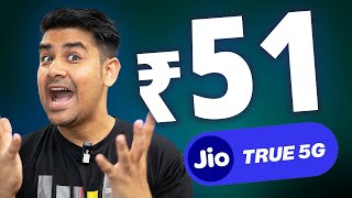 Unlimited Jio 5G  ₹51 New Plan Launched [upl. by Tanny549]