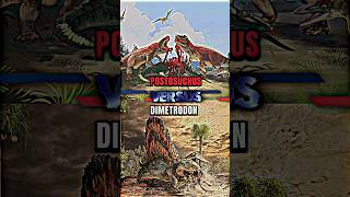 Dimetrodon VS Postosuchus dimetrodon triassic dinosaur paleontology prehistoric viralvideo [upl. by Nnylanna]