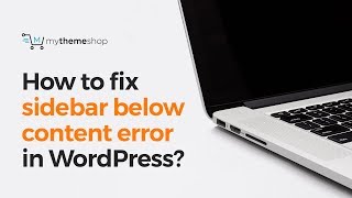 How to fix sidebar below content error in WordPress [upl. by Carew]