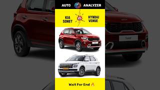 KIA Sonet 😍 Vs Hyundai Venue 🤩  Full Comparison amp Review 😱  shorts [upl. by Peggi]