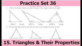 Practice Set 36 Class 6  Triangle amp their Properties  Chapter 15  Maharashtra State Board [upl. by Aelahs]