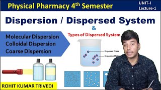 Classification of Dispersion Systems Physical Pharmaceutics 4th Semester [upl. by Atiram]