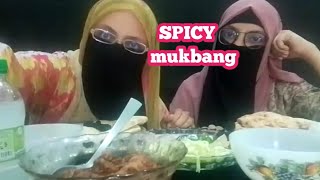 ASMR EATING SPICY CHICKEN CHOLE CURRY  ASMR MUKBANG SPICY CHOLE mukbang Asmreating [upl. by Lilybelle]