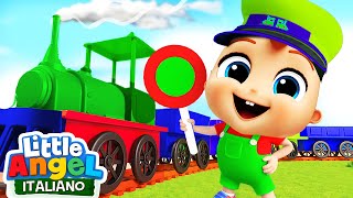 Tutti A Bordo il Treno di Gianni 🚂👶🏻 Cartoni Animati con Gianni Piccino  Little Angel Italiano [upl. by Nnairol]