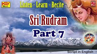 Sri Rudram  Learn to Chant  Part 7  Shankara Sastrigal  Gurukulam Series  With English Script [upl. by Collbaith]