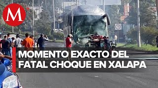 Autobús choca contra 5 vehículos en carretera de Veracruz hay dos muertos [upl. by Enniroc]