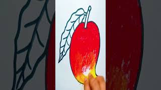 Mango Drawing  How to Draw Mango Step by Step  Mango Drawing Colour  Fruits Drawing [upl. by Arvell]