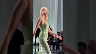 Claudia Schiffer in Versace SpringSummer 2024 FashionShow [upl. by Safier737]