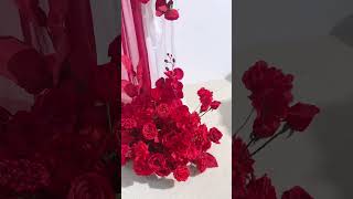 Angela Flower Red Floor Flower Row Decoration Wedding Event Props diy artificialflower A875203 [upl. by Myra]