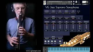 AKAI EWI4000s wind controller and VG Jazz Soprano Saxophone Kontakt sound library Vst plugin [upl. by Norga]