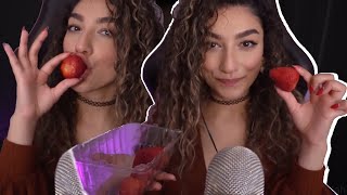 ASMR  Strawberry Eating Mouth Sounds 🍓 [upl. by Attenauq]